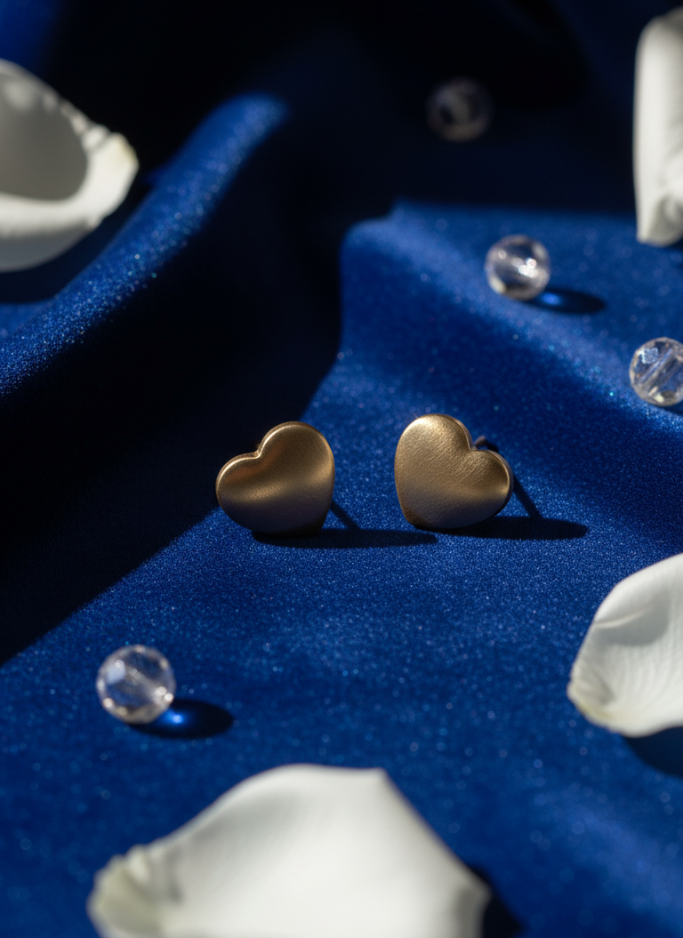 Classic Love Knot Heart Stud Earrings