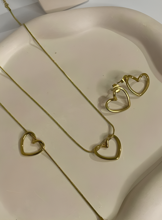 The Sculptural Heart Jewellery Set