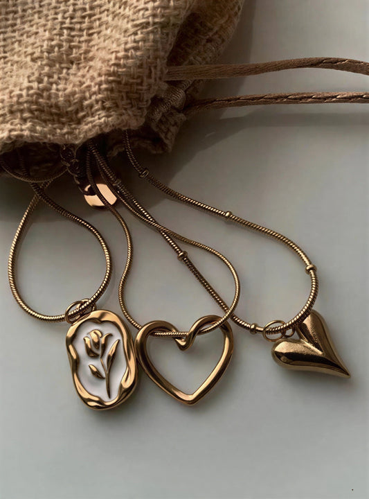 The Minimalist Trio Gold Necklace sets