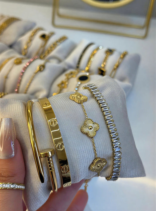 Premium Stainless Steel 4-Piece Bracelet Set