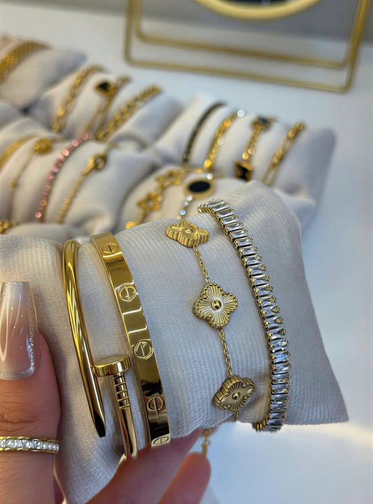 Premium Stainless Steel 4-Piece Bracelet Set