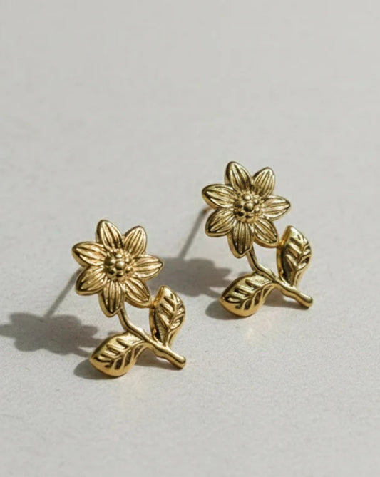 Golden Meadow Sunflower Studs