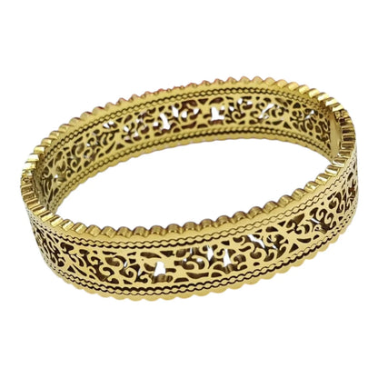 Golden Vintage Filigree Cutout Bangle
