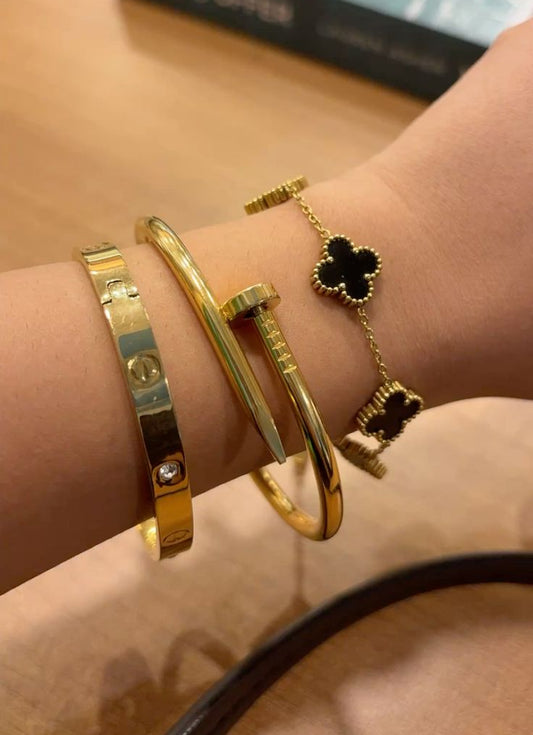 Cartier , Nail & Clover Bangle ( Set of 3 )
