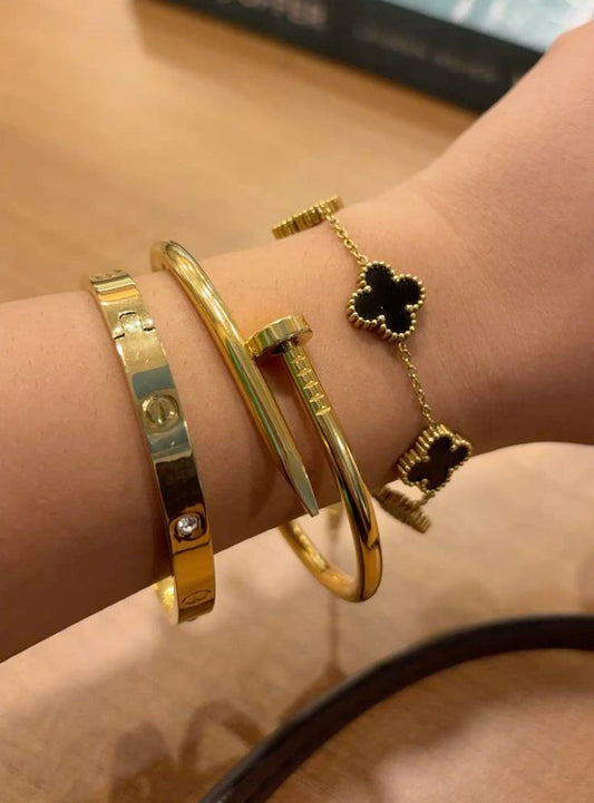 Cartier , Nail & Clover Bangle ( Set of 3 )