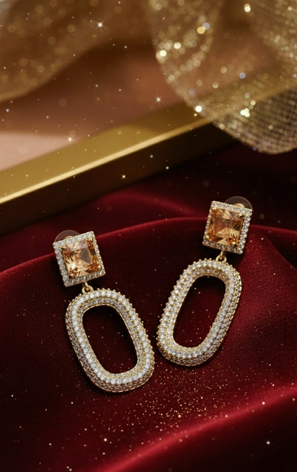 Luxury Emerald Statement Earrings