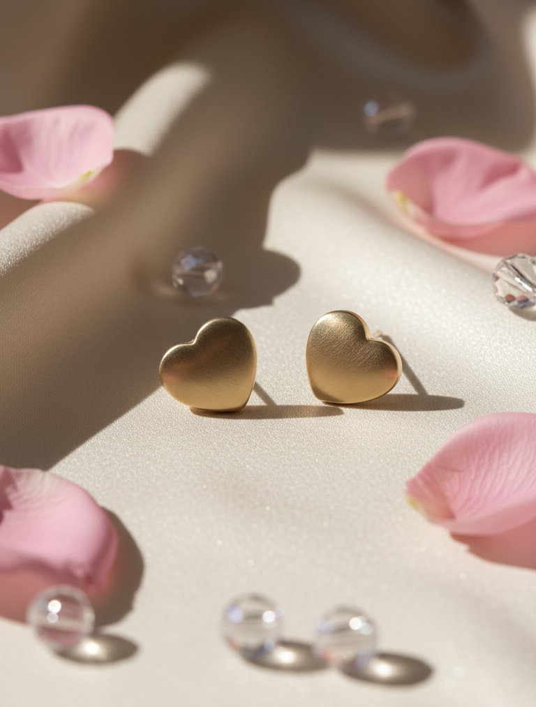 Classic Love Knot Heart Stud Earrings
