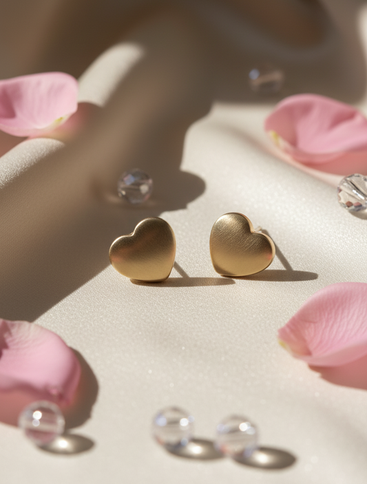 Classic Love Knot Heart Stud Earrings