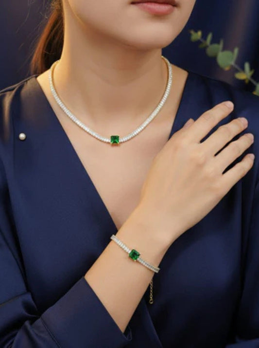 Aura Sparkle Choker & Bracelet Set