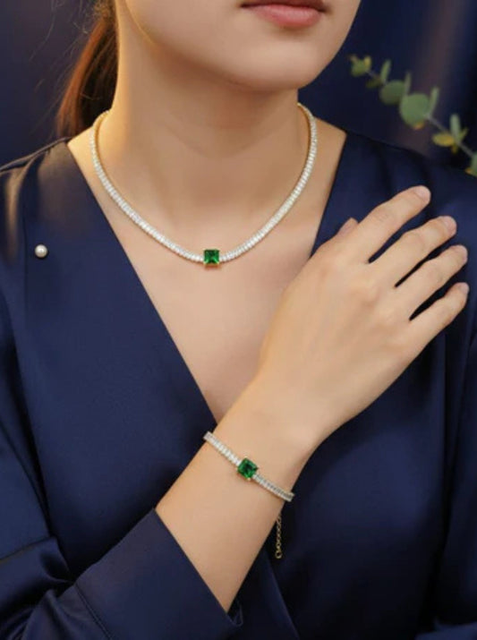 Aura Sparkle Choker & Bracelet Set