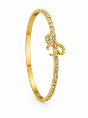 Elegant Cubic Zarcon Bow Bangle