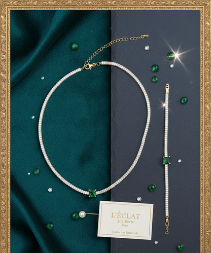 Aura Sparkle Choker & Bracelet Set