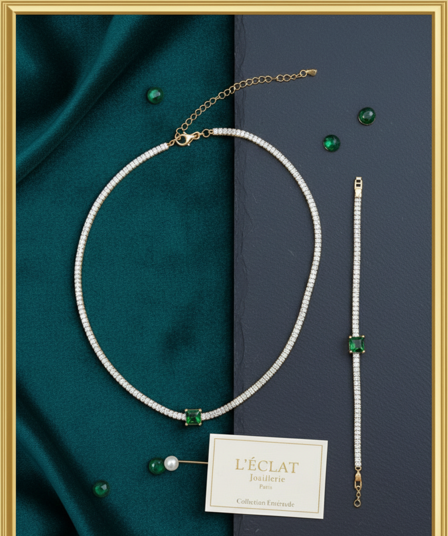 Aura Sparkle Choker & Bracelet Set