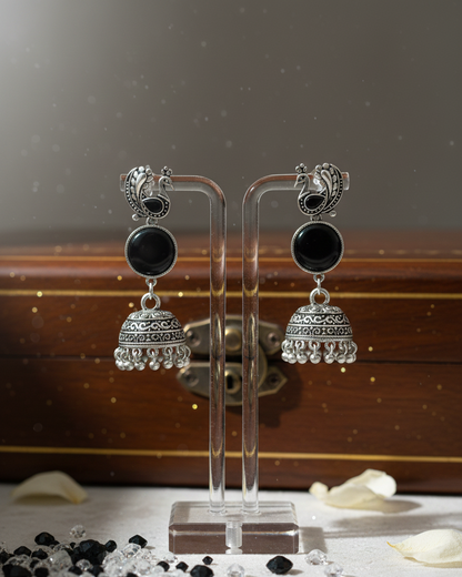 Elegant Peacock Jhumka Earrings
