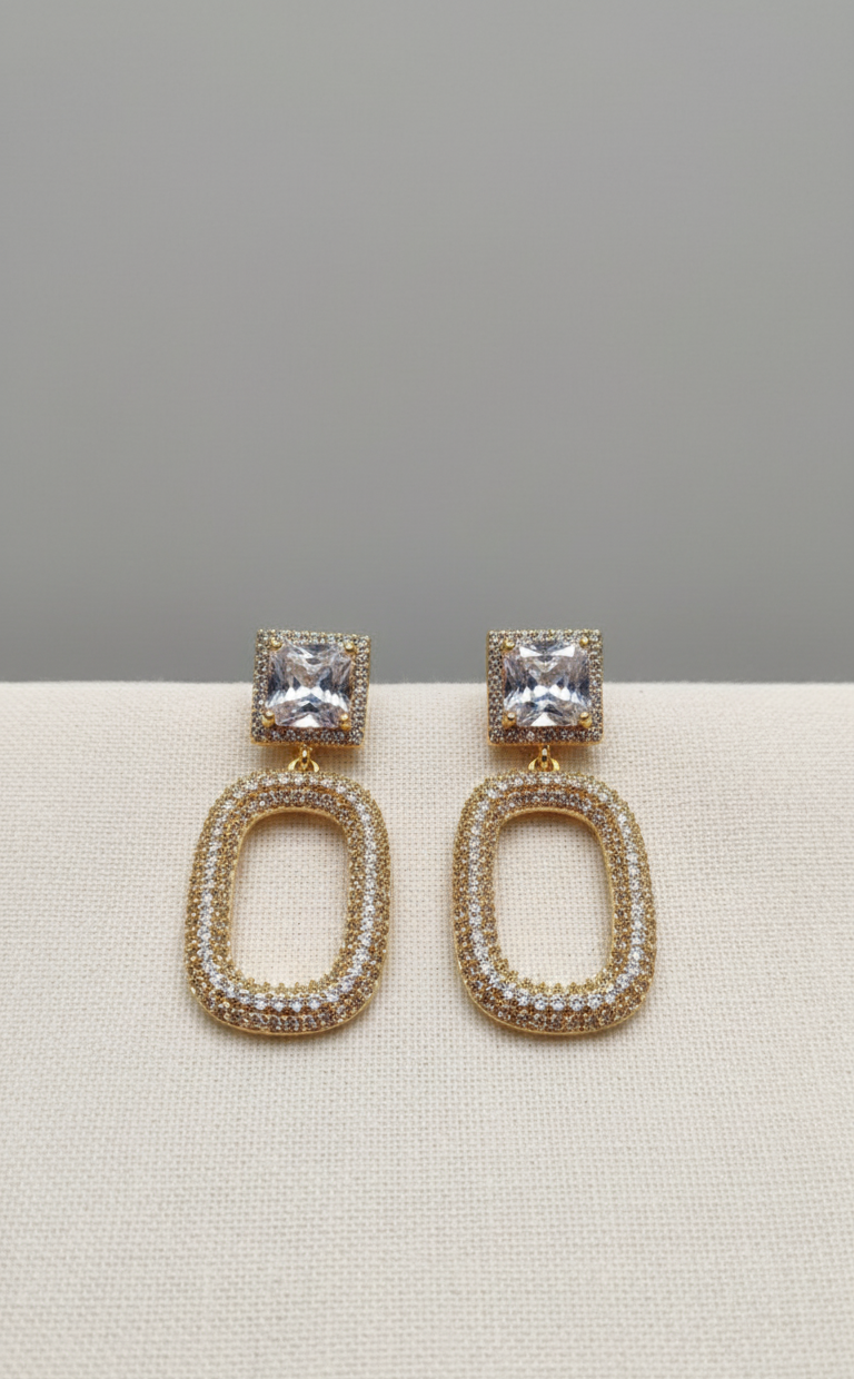 Luxury Emerald Statement Earrings