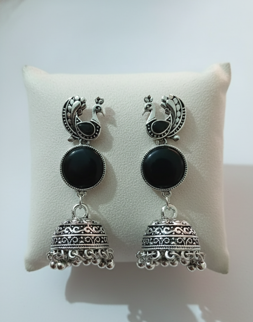 Elegant Peacock Jhumka Earrings