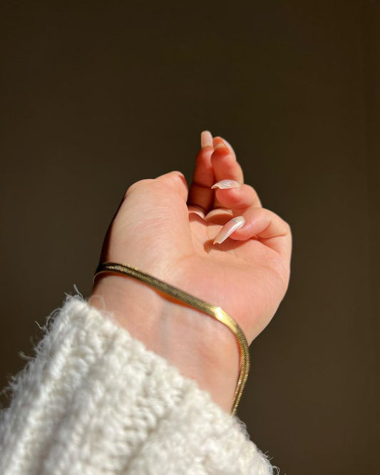 Gold-Plated Snake Chain Bracelet