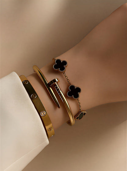 Cartier , Nail & Clover Bangle ( Set of 3 )