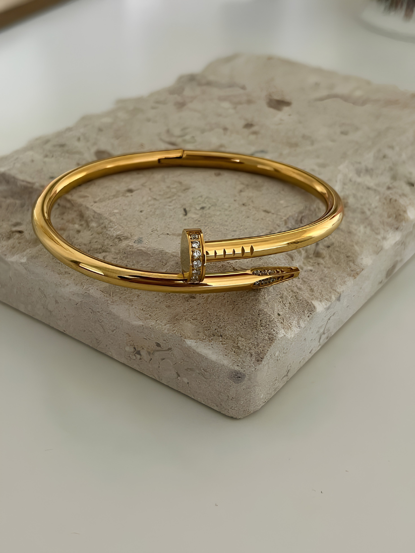 Luxury Nail Gold Bracelet