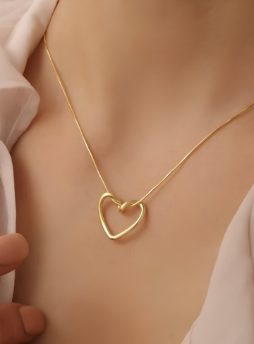 Dainty Open Heart Necklace