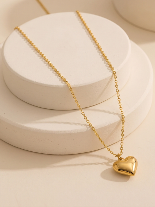 Golden Puffed Heart