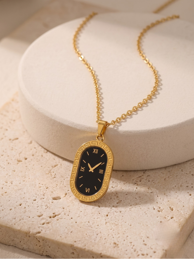 Roman Numeral Vintage Clock Pendant