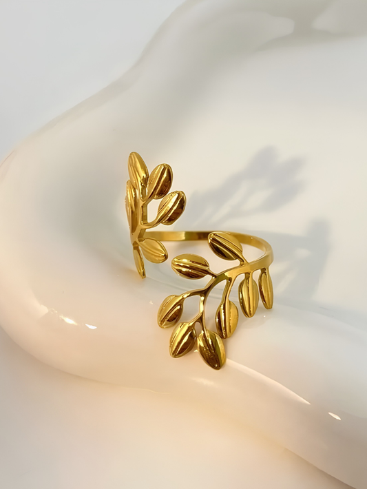 Gold Leaf Open Ring