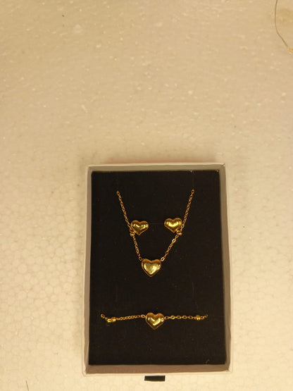 Polished Heart Jewellery Set