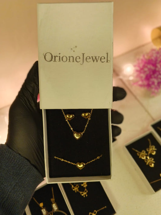 Polished Heart Jewellery Set