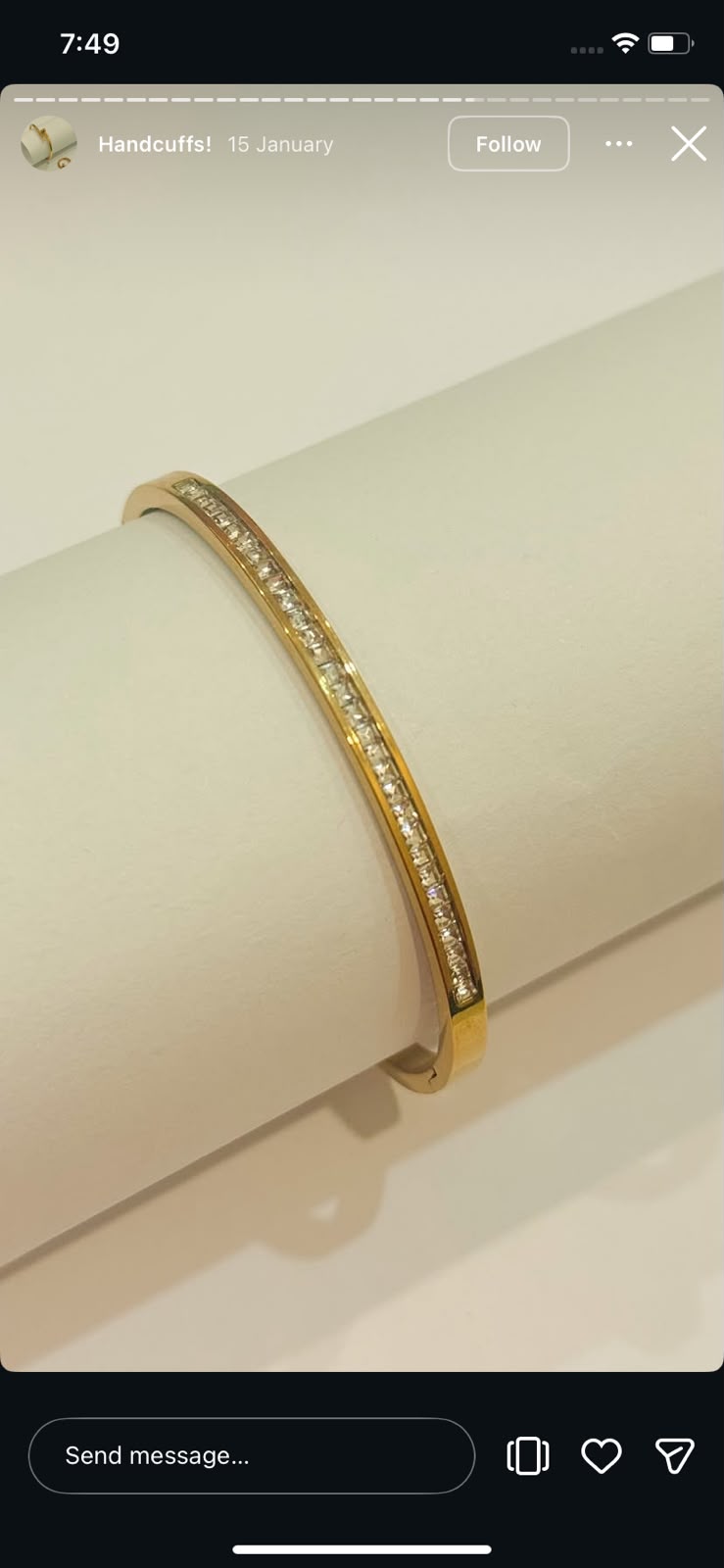 Classic Gold & Channel-Set Zirconia Oval Bangle