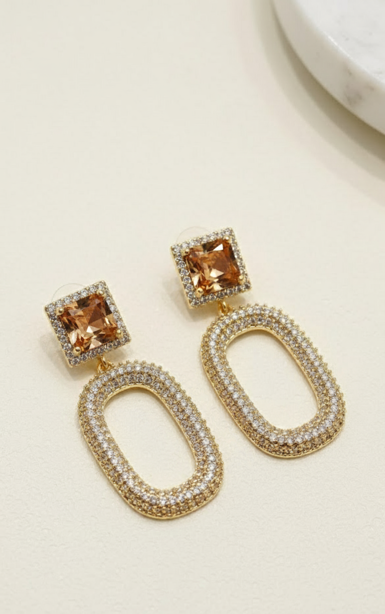 Luxury Emerald Statement Earrings