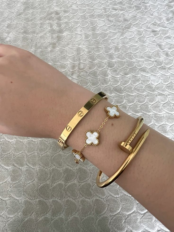 Cartier, Nail & Clover Bangle ( Set of 3 )