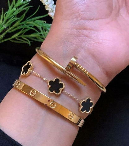 Cartier , Nail & Clover Bangle ( Set of 3 )