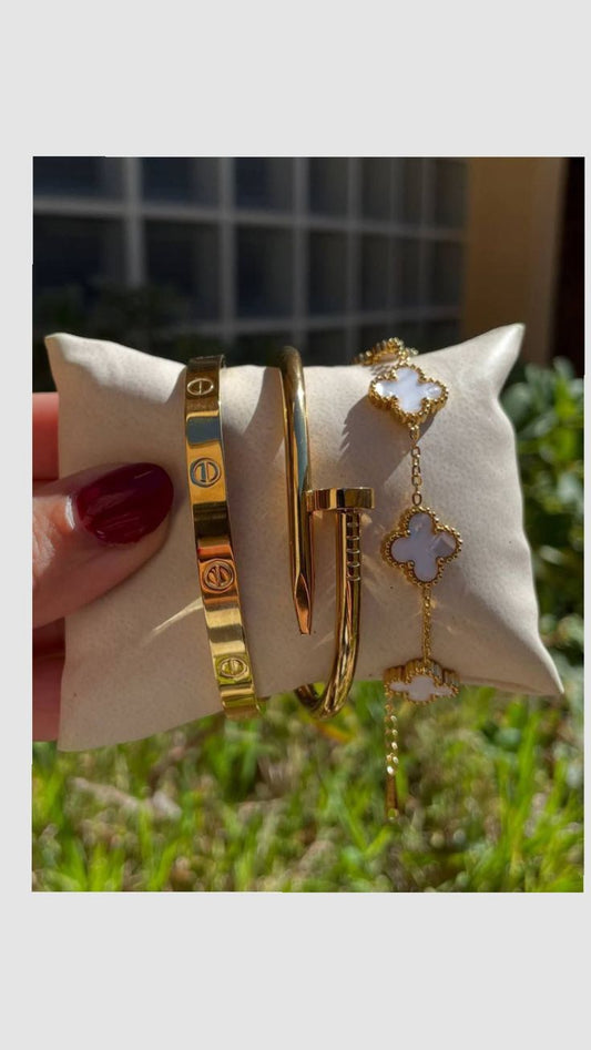 Cartier, Nail & Clover Bangle ( Set of 3 )
