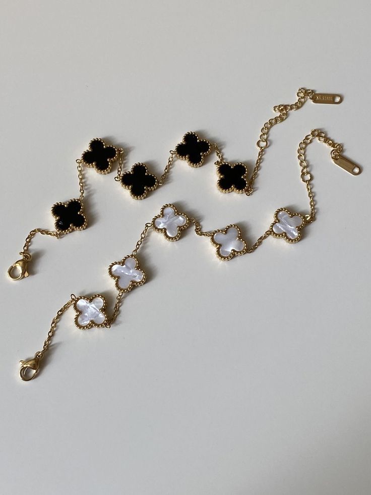 Luxury Clover Charm Bracelet Set – Stainless Steel