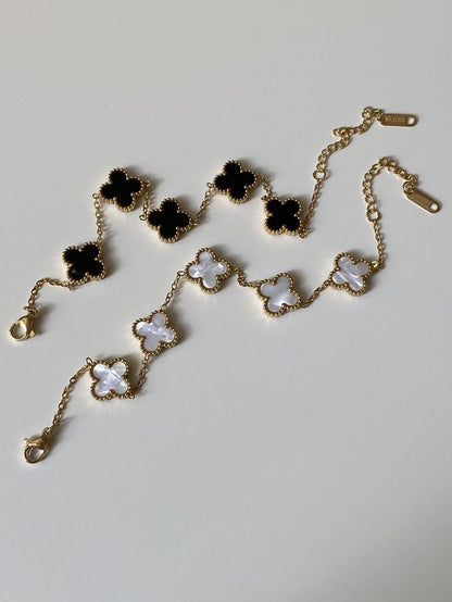 Luxury Clover Charm Bracelet Set – Stainless Steel