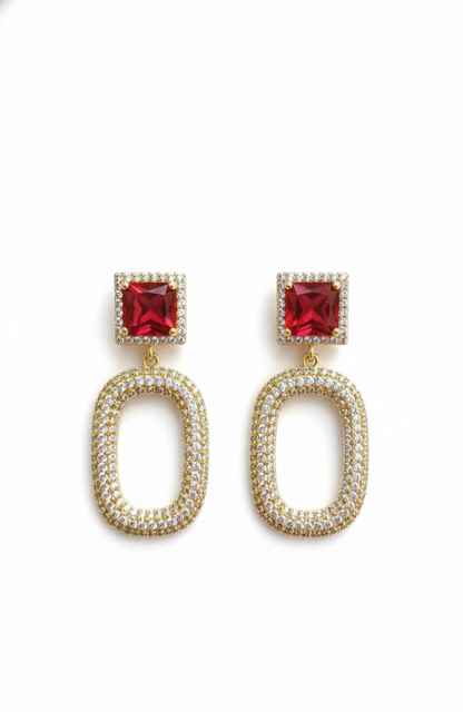 Luxury Emerald Statement Earrings