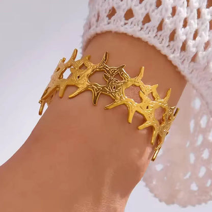 Golden Thorn Abstract Statement Cuff